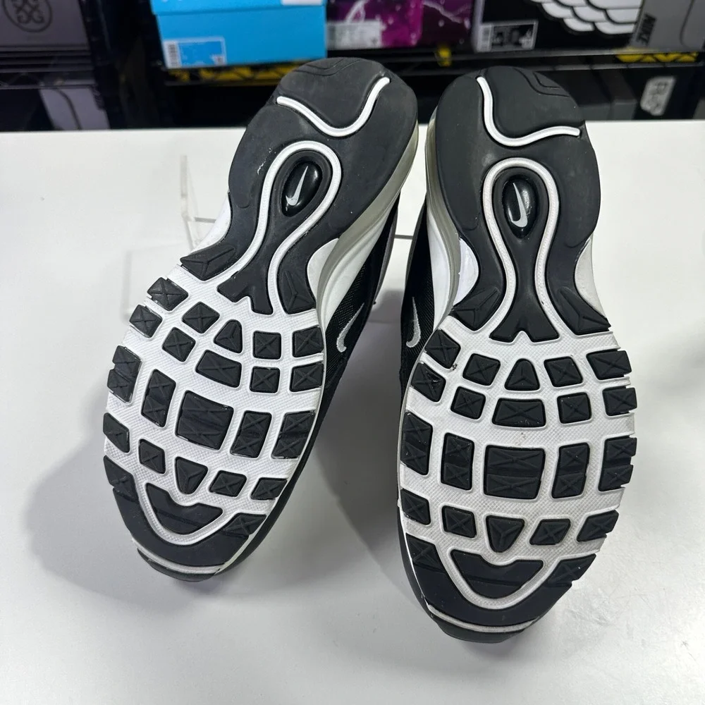 Nike Air Max 97 Black White Reflective Silver Sneaker OG DM0027-001 Mens Size 9